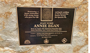 Picture of Annie Egan Plaque